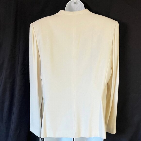 NWT Vintage KASPER for A.S.L Size 16 Vanilla Dress Blazer Suit Separate OffWhite - Picture 3 of 12